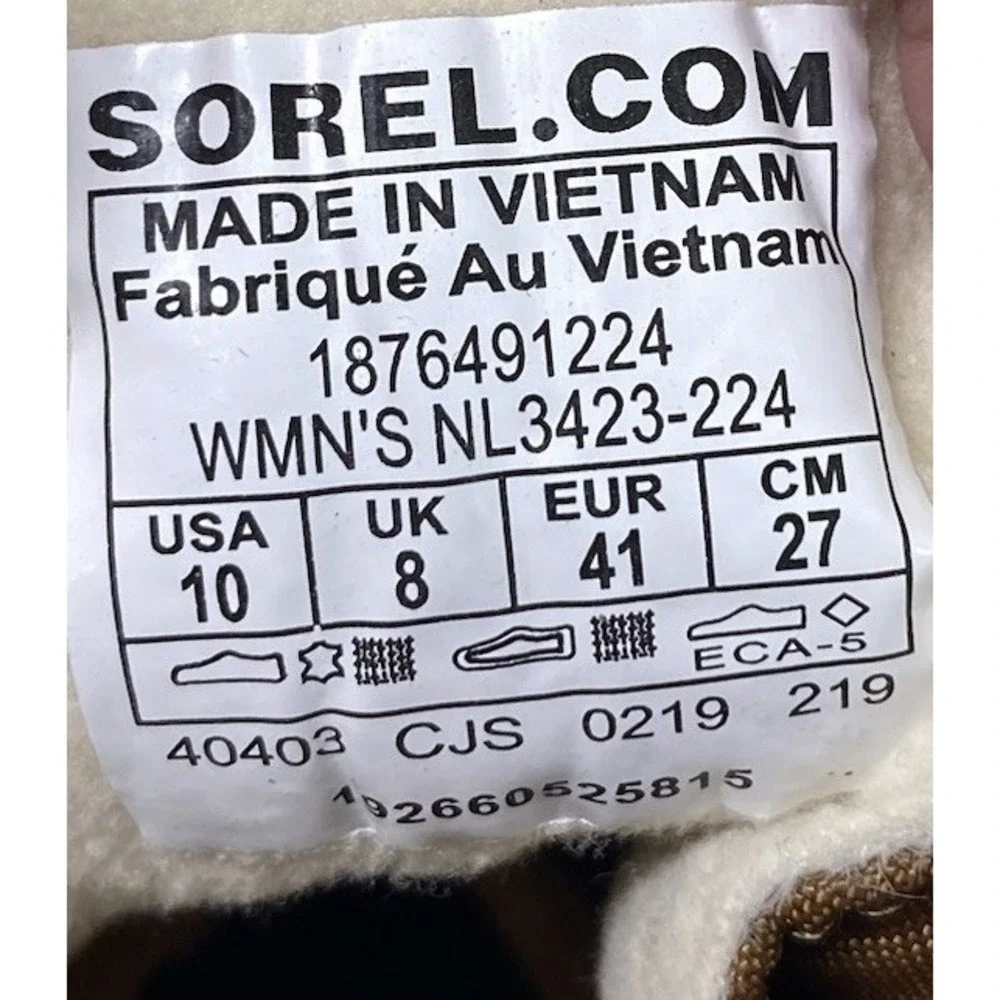 Sorel Women's Explorer Joan‎ Winter Ski Snowmobile Boots Waterproof Brown Sz.10